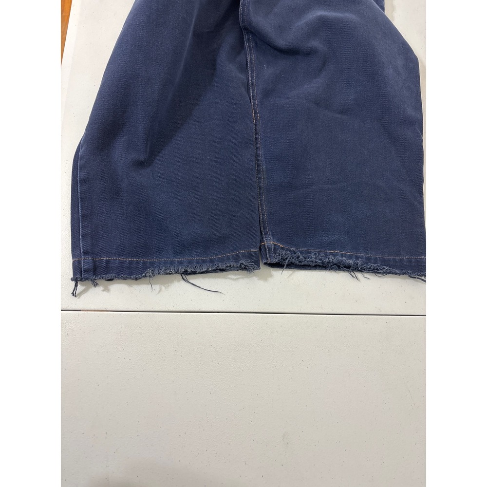 Y2K 48 Jeans Mens 38 Thrashed Hip-Hop Skater‎ Baggy Carpenter Jeans Patches - Picture 7 of 11